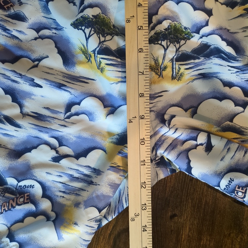 Lacoste Mens Greetings From France Graphic Print Swim Trunks Blue White Small - Picture 8 of 13
